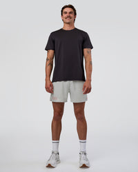 Man wearing Pace 5" Lined Running Short - Digital Mist-Flame | Model:Konnor | Size:M | Thumbnail Index: 7