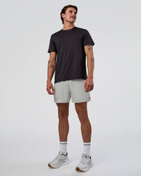 Man wearing Pace 5" Lined Running Short - Digital Mist-Flame | Model:Konnor | Size:M | Thumbnail Index: 4