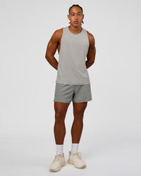 Man wearing Pace 5" Running Short - Alloy | Model:Malebo | Size:M | Thumbnail Index: 4