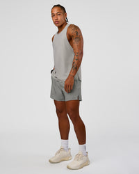 Man wearing Pace 5" Running Short - Alloy | Model:Malebo | Size:M | Thumbnail Index: 6