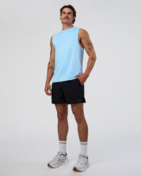 Man wearing Pace 5" Running Short - Black | Model:Konnor | Size:M | Thumbnail Index: 2