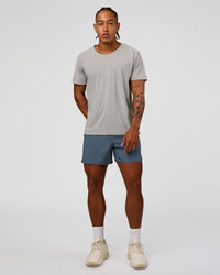 Man wearing Pace 5" Running Short - Blue Mirage | Model:Malebo | Size:M | Thumbnail Index: 5