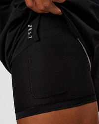 Man wearing Pace Air 5" Lined Running Short - Black | Model:Malebo | Size:M | Thumbnail Index: 5