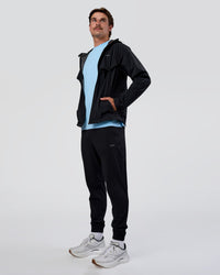 Man wearing Pace Running Jacket - Black | Model:Konnor | Size:M | Thumbnail Index: 7