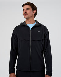 Man wearing Pace Running Jacket - Black | Model:Konnor | Size:M | Thumbnail Index: 0