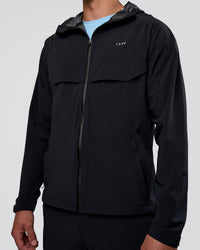 Man wearing Pace Running Jacket - Black | Model:Konnor | Size:M | Thumbnail Index: 14