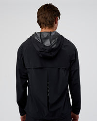 Man wearing Pace Running Jacket - Black | Model:Konnor | Size:M | Thumbnail Index: 15