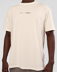 Man wearing Peaches x LSKD Collection FLXCotton Oversize Tee - Off White | Model:Okello | Size:M | Thumbnail Index: 8