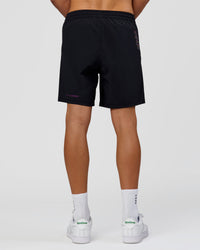Man wearing Pride Rep 7" Training Shorts - Black - Black | Model:Albert | Size:M | Thumbnail Index: 11