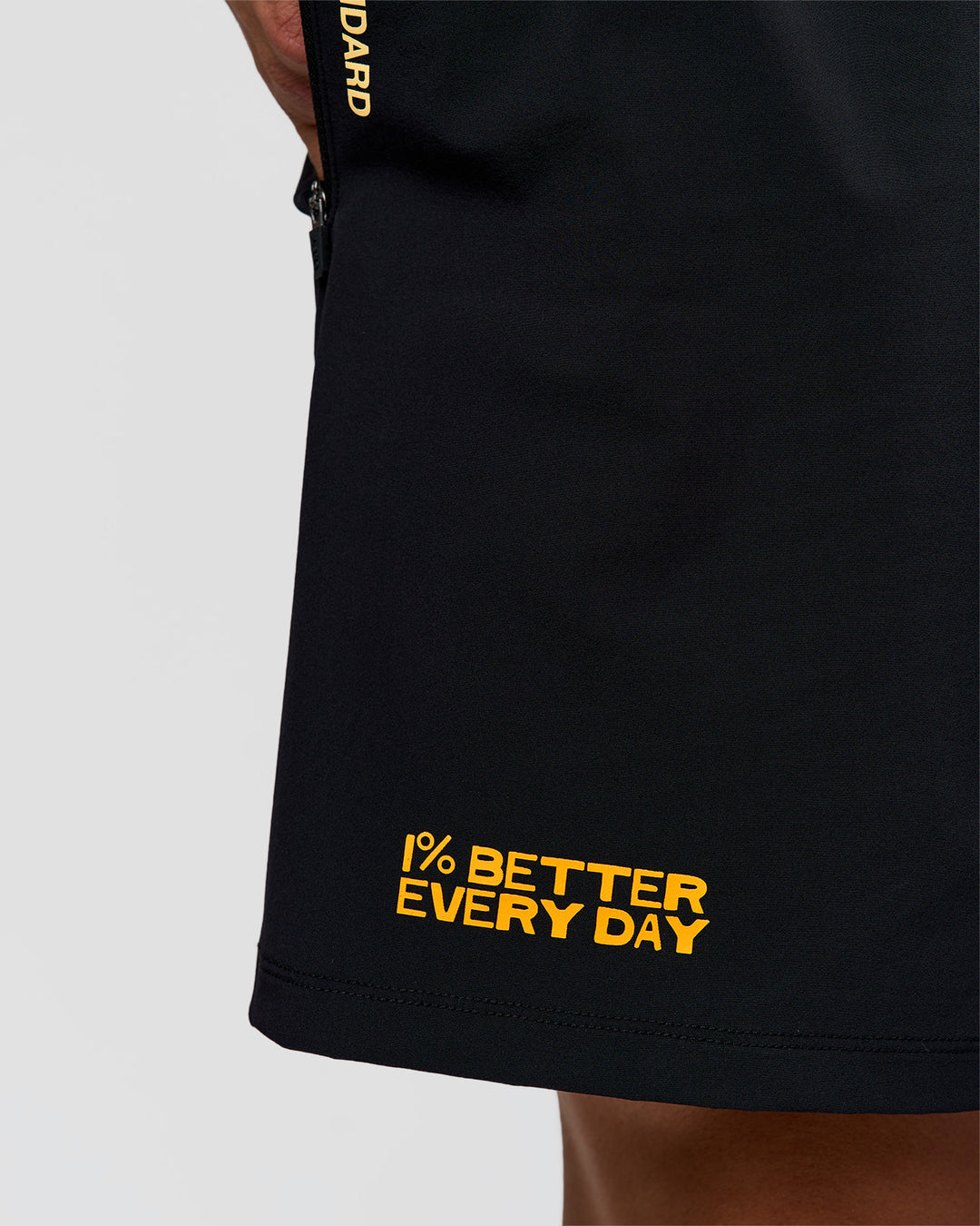 Man wearing Pride Rep 7" Training Shorts - Black - Black | Model:Albert | Size:M - view 5