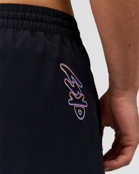 Man wearing Pride Rep 7" Training Shorts - Black - Black | Model:Albert | Size:M | Thumbnail Index: 3