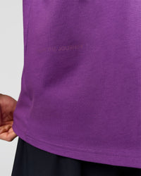 Man wearing Pride Sticker Boxy Tee - Fresh Purple | Model:Albert | Size:M | Thumbnail Index: 11