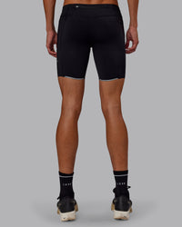 Man wearing Race Day Short Tight 8" in Black | Model:Jaxon | Size:M | Thumbnail Index: 2