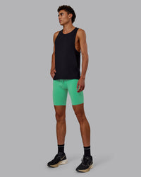 Man wearing Race Day Short Tight 8" - Mystic Green | Model:Jaxon | Size:M | Thumbnail Index: 7
