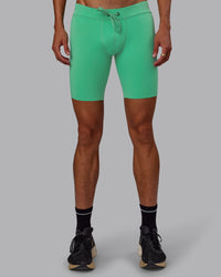 Man wearing Race Day Short Tight 8" - Mystic Green | Model:Jaxon | Size:M | Thumbnail Index: 8