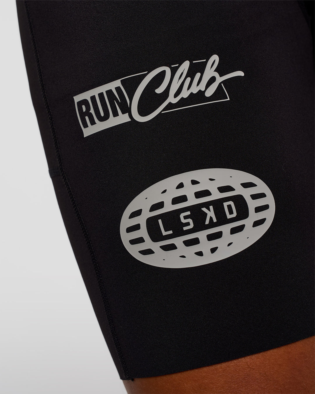 Man wearing Race Day 8" Short Tight - Black-Alloy | Model:Malebo | Size:M - view 8
