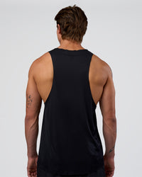 Man wearing Race Day Tank - Black-White | Model:Konnor | Size:M | Thumbnail Index: 2