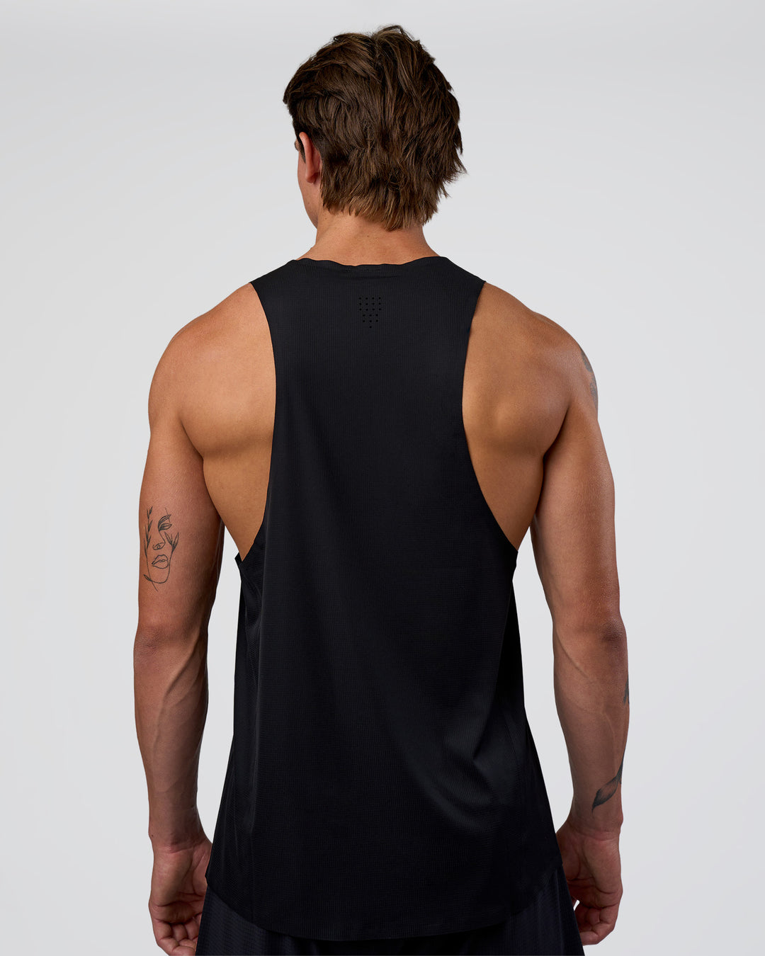Man wearing Race Day Tank - Black-Yellow Fizz | Model:Konnor | Size:M - view 4