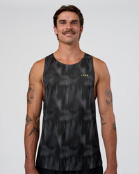 Man wearing Race Day Tank - Lunar Glow-Yellow Fizz | Model:Konnor | Size:M | Thumbnail Index: 4