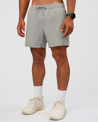 Man wearing Rep 5" Performance Short - Alloy | Model:George | Size:M | Thumbnail Index: 0