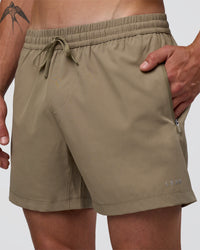 Man wearing Rep 5" Performance Short - Greige | Model:Konnor | Size:M | Thumbnail Index: 2