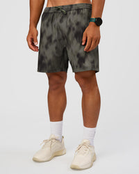 Man wearing Rep 7" Performance Short - Camo Washed Walnut Grey | Model:George | Size:M | Thumbnail Index: 0