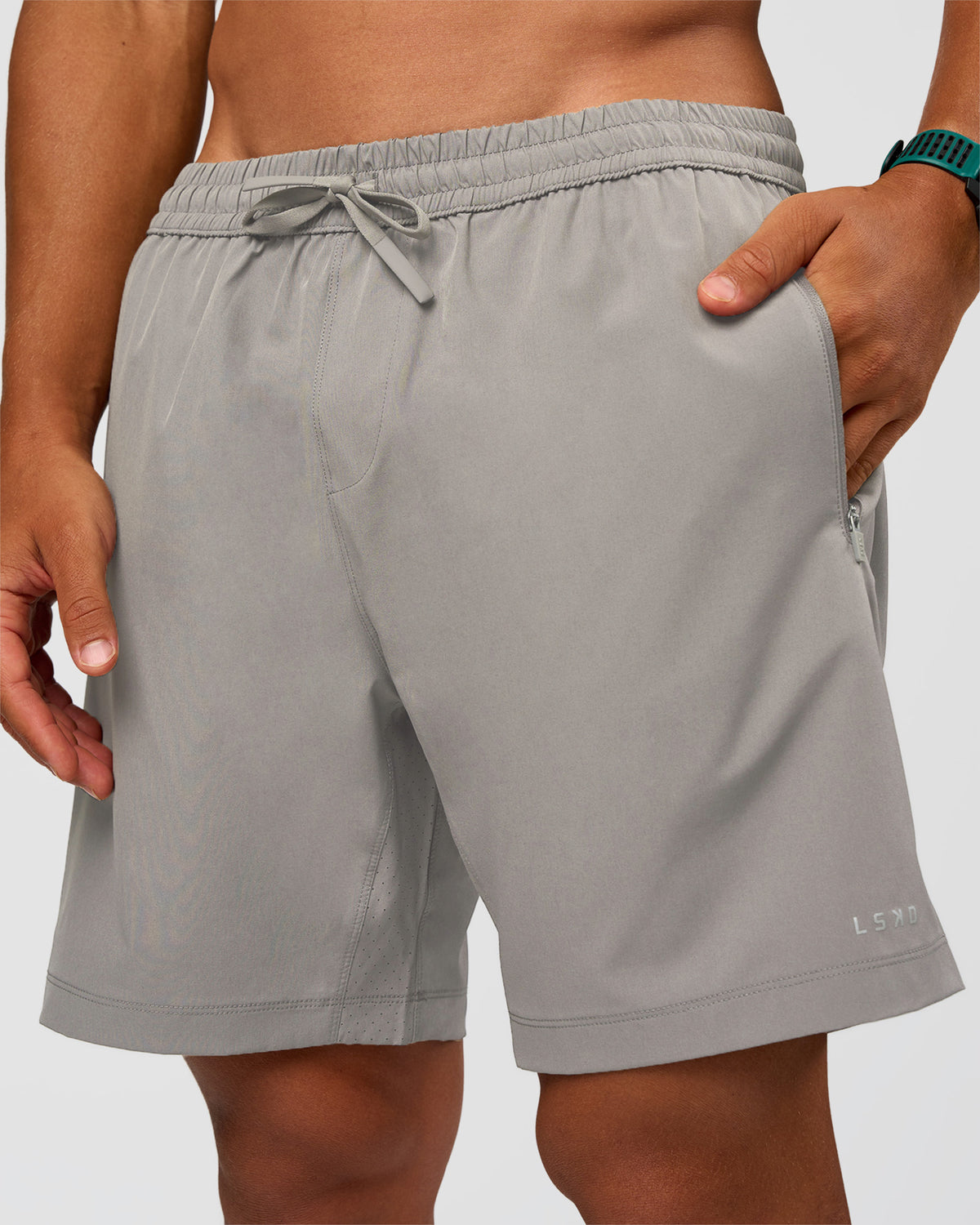 Man wearing Rep 7'' Performance Short - Alloy | Model:George | Size:M
