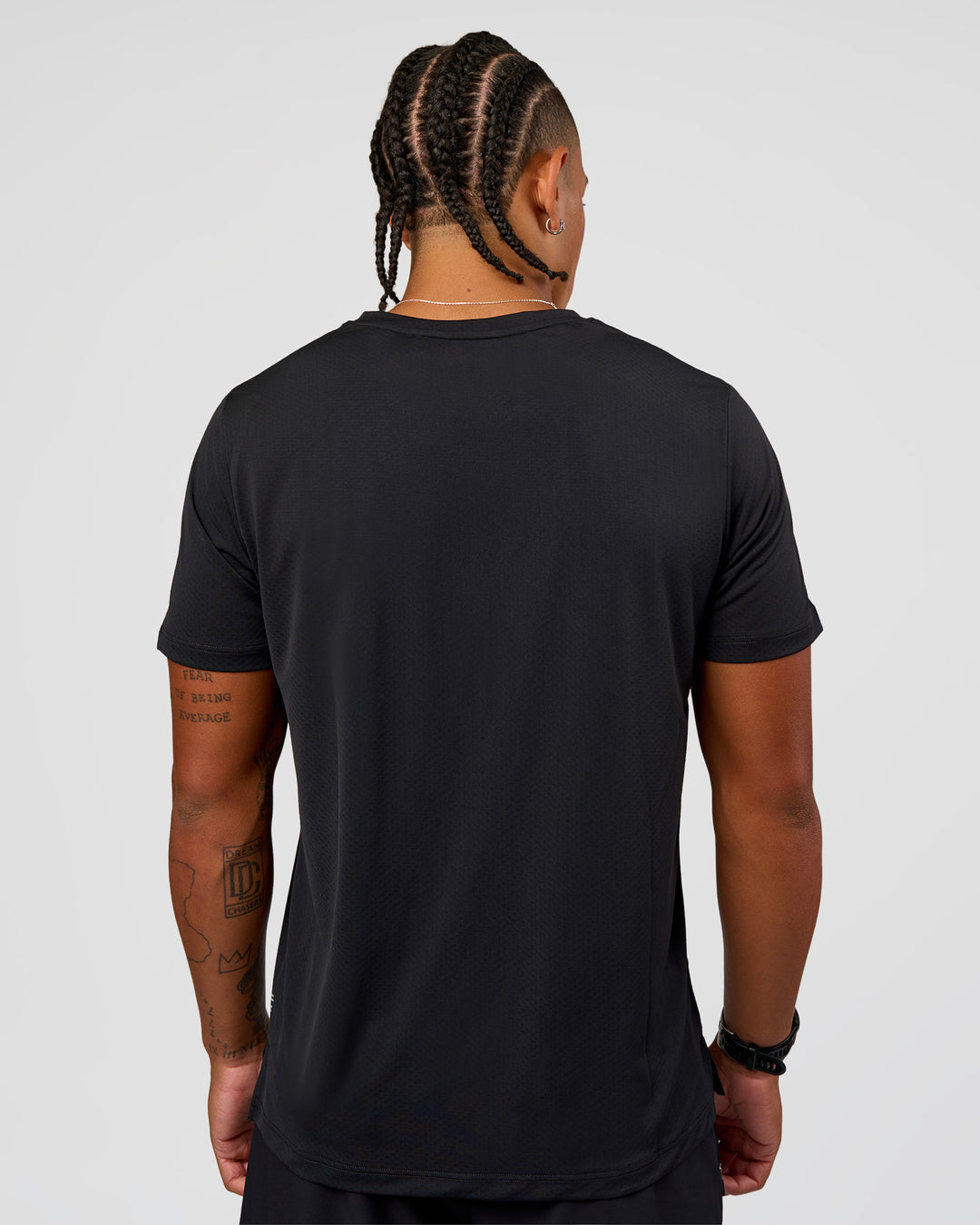 Man wearing Rep Training Tee - Black | Model:Malebo | Size:M - view 2