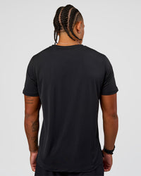 Man wearing Rep Training Tee - Black | Model:Malebo | Size:M | Thumbnail Index: 1