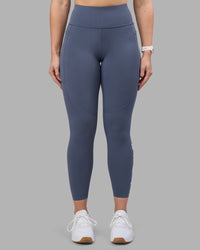 Woman wearing Rep Ultra High-Rise 7/8 Legging Pockets - Night Shadow-White | Model:Amy | Size:M | Thumbnail Index: 5
