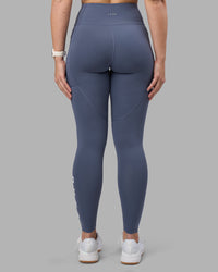 Woman wearing Rep Ultra High-Rise Full Length Legging Pockets - Night Shadow-White | Model:Amy | Size:M | Thumbnail Index: 3