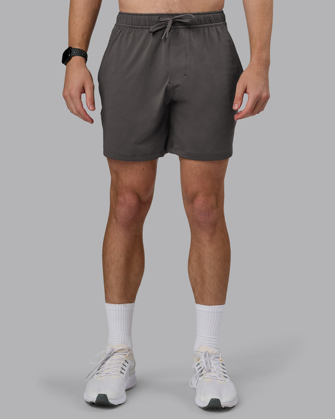 Man wearing Restore CloudFLX Short - Dark Storm | Model:Cameron | Size:M - view 1