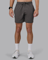 Man wearing Restore CloudFLX Short - Dark Storm | Model:Cameron | Size:M | Thumbnail Index: 0