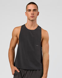Man wearing Run Club Elevate Pace Running Tank - Onyx-Black | Model:Albert | Size:M | Thumbnail Index: 5