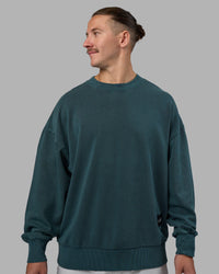 Man wearing Segmented Oversized Sweater - Abyssal | Model:Jaiden | Size:M | Thumbnail Index: 3
