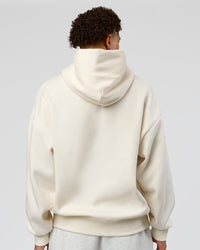 Man wearing Shadow Mode Oversized Hoodie - Off White | Model:Leandro | Size:M | Thumbnail Index: 2