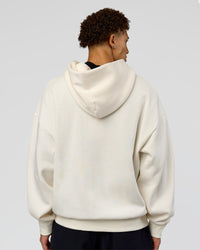 Man wearing Shadow Mode Oversized Zip Through Hoodie - Off White | Model:Leandro | Size:M | Thumbnail Index: 6