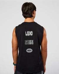 Man wearing Static Grit FLXCotton Tank - Black | Model:George | Size:M | Thumbnail Index: 1