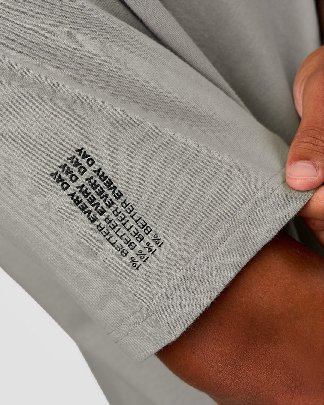 Man wearing Static Grit Heavyweight Oversized Tee - Alloy-Black | Model:Malebo | Size:M - view 7