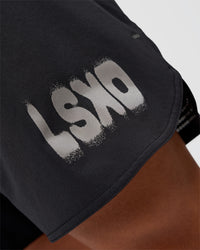 Man wearing Static Grit Lift 6" Short - Black-Alloy | Model:George | Size:M | Thumbnail Index: 5