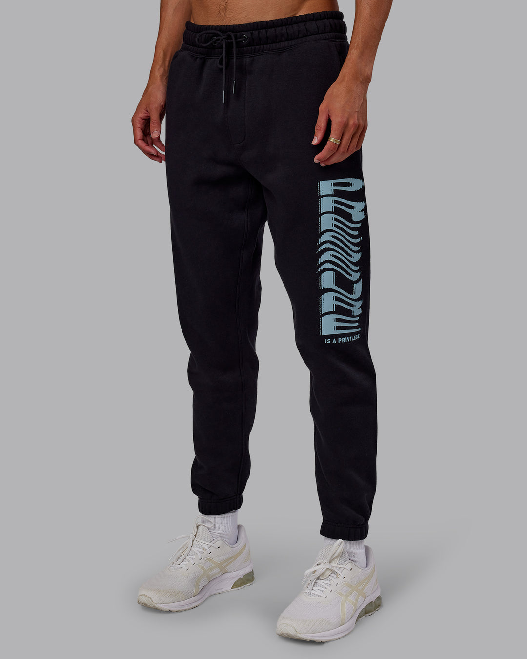 Man wearing Static Track Pant - Black-Skyride | Model:Jaxon | Size:M - view 9