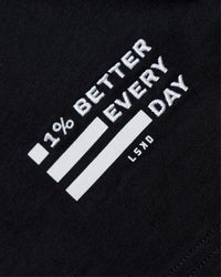 Man wearing Sticker Heavyweight Oversized Tee - Black-White | Model:Zoran | Size:M | Thumbnail Index: 9