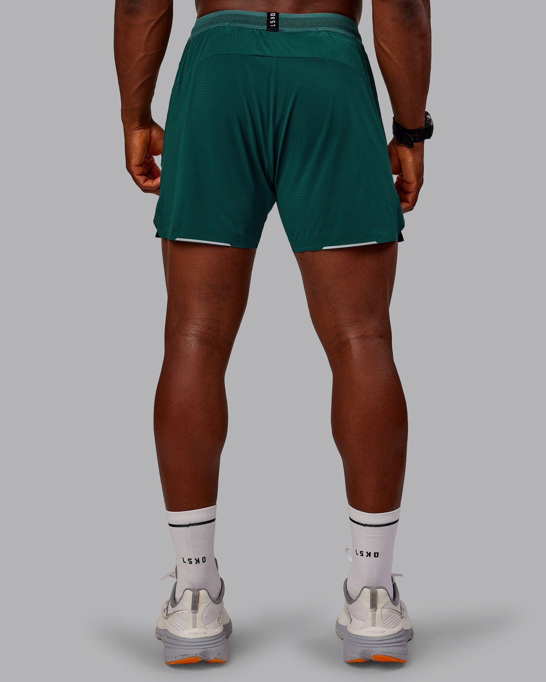 Man wearing UltraAir 5" Lined Performance Short in Dark Moss | Size:M - view 3