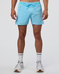 Man wearing UltraAir 5" Lined Performance Short - Baltic Sea | Model:Konnor | Size:M | Thumbnail Index: 0