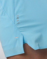 Man wearing UltraAir 5" Lined Performance Short - Baltic Sea | Model:Konnor | Size:M | Thumbnail Index: 5