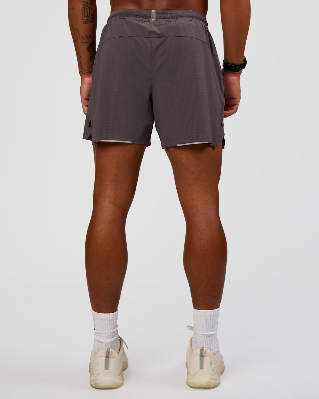 Man wearing UltraAir 5" Lined Performance Short - Duskstone | Model:Malebo | Size:M - view 4