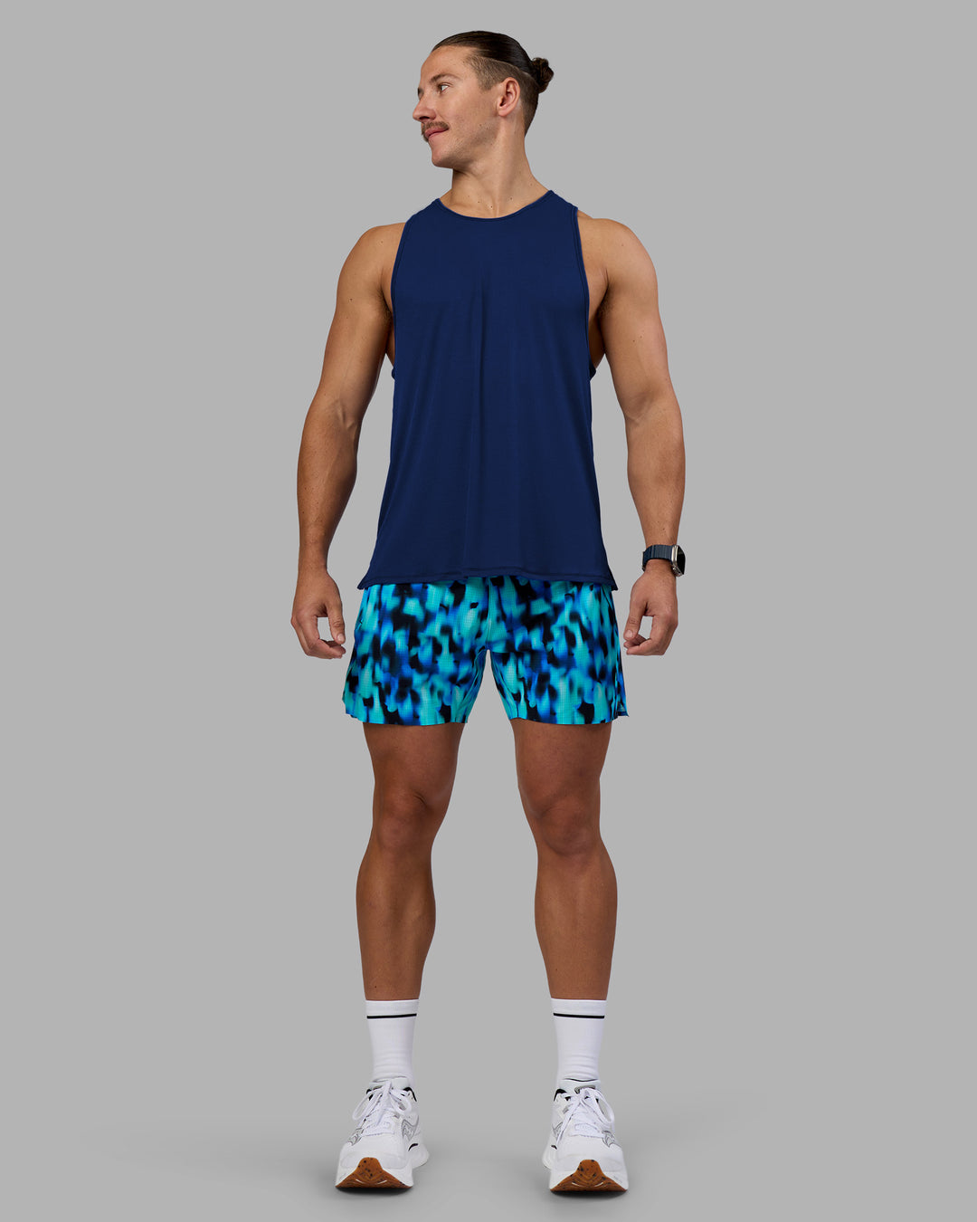 Man wearing UltraAir 5" Lined Performance Short - Luminous | Model:Jaiden | Size:M - view 4