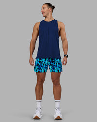 Man wearing UltraAir 5" Lined Performance Short - Luminous | Model:Jaiden | Size:M | Thumbnail Index: 3