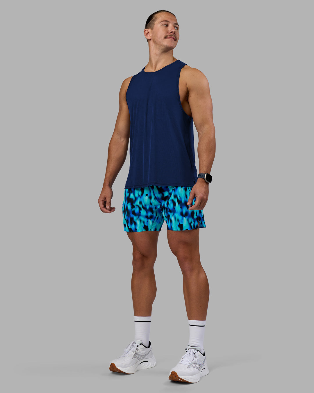 Man wearing UltraAir 5" Lined Performance Short - Luminous | Model:Jaiden | Size:M - view 6