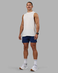 Man wearing UltraAir 5" Lined Performance Short - Midnight Blue | Model:Jaiden | Size:M | Thumbnail Index: 5